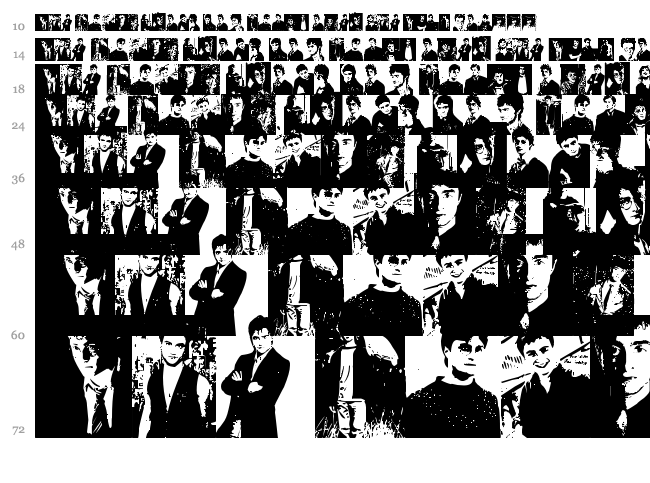 Daniel Radcliffe font waterfall